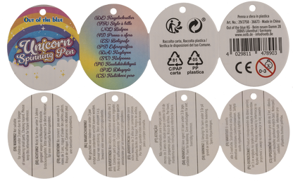 Pen, Spinning Unicorn, approx. 19 cm,