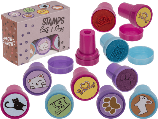 Stamps, Cats and Dogs, 2,5 cm.