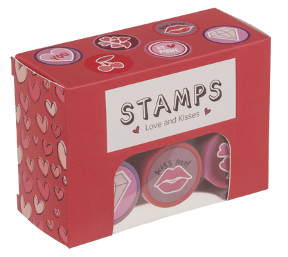 Stamps, Hearts and Kisses, 2,5 cm.