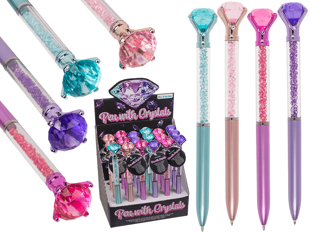 Pen with crystals, 16 cm,