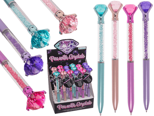 Pen with crystals, 16 cm,