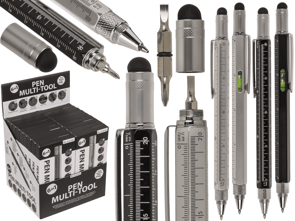 Pen, Multi-Tool, 6 in 1, 15 x 1,5 cm,