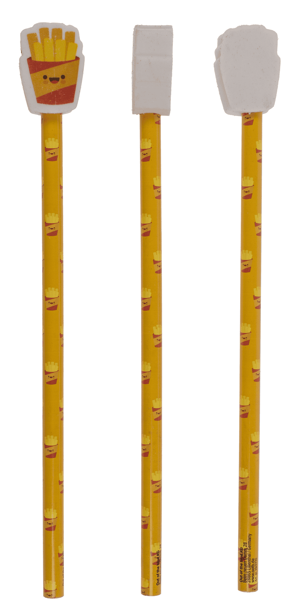 Pencil with eraser, Fast Food,