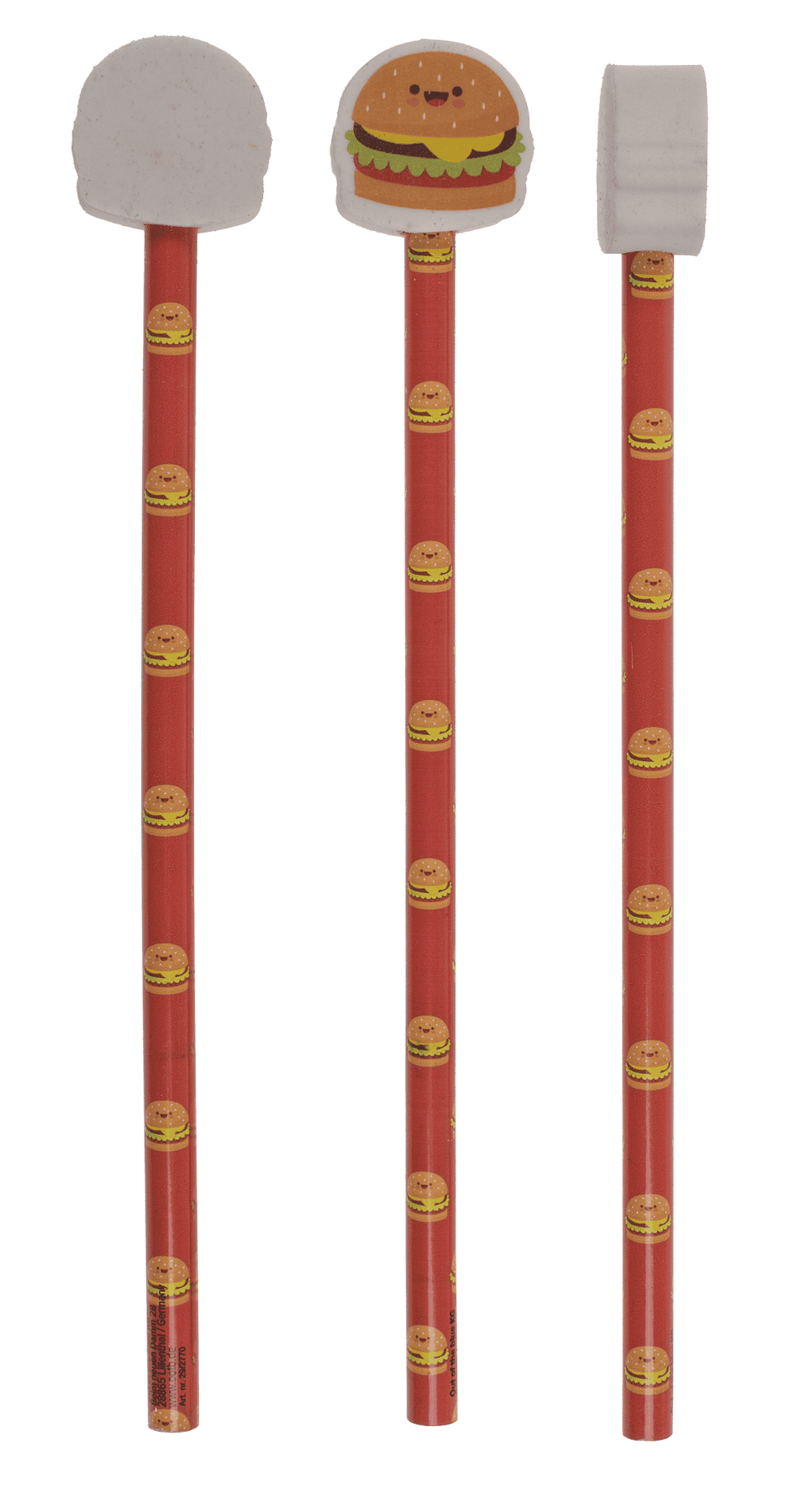 Pencil with eraser, Fast Food,