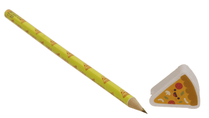 Pencil with eraser, Fast Food,