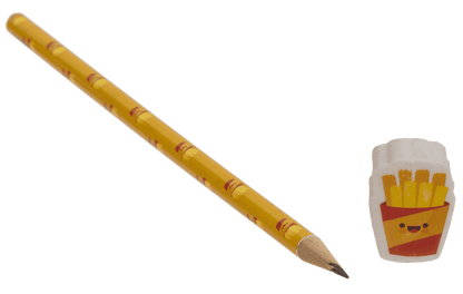 Pencil with eraser, Fast Food,