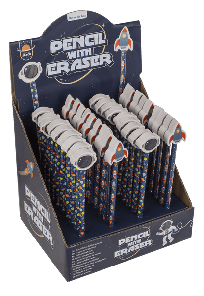 Pencil with eraser, Space,