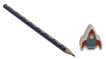 Pencil with eraser, Space,