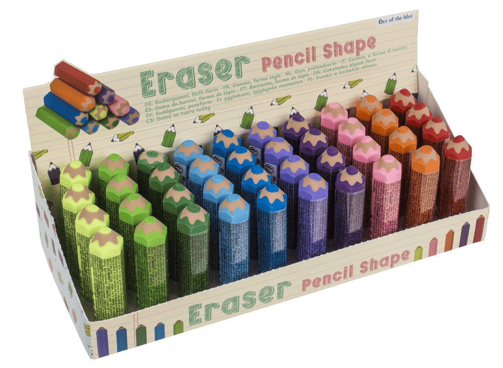 Eraser, Pencil shape, 6,6 cm,