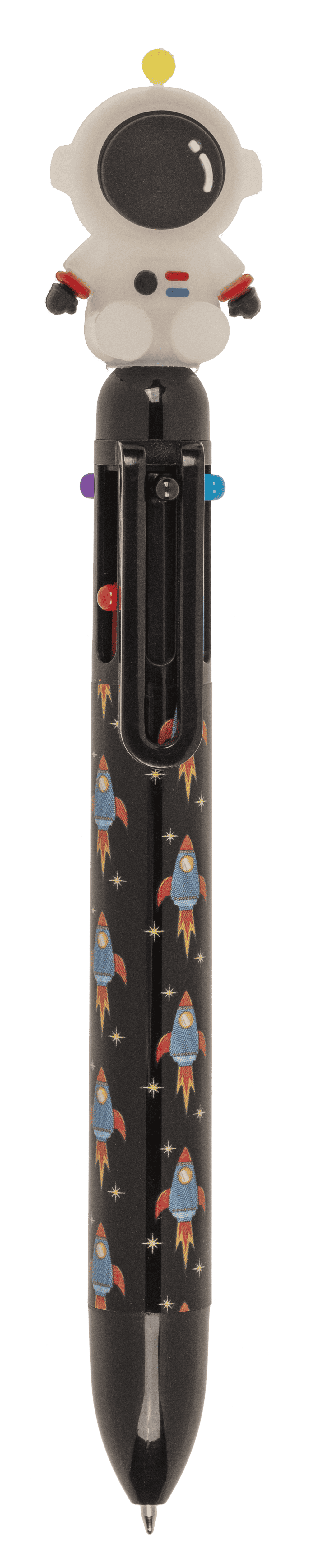 Ball Pen with 6 coloured cartridges, Space,