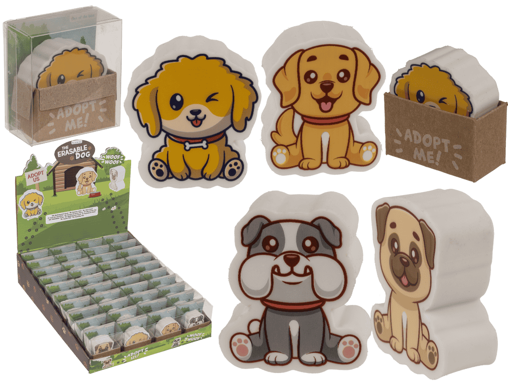 Eraser, Dog, approx. 4,2 x 2,3 cm,