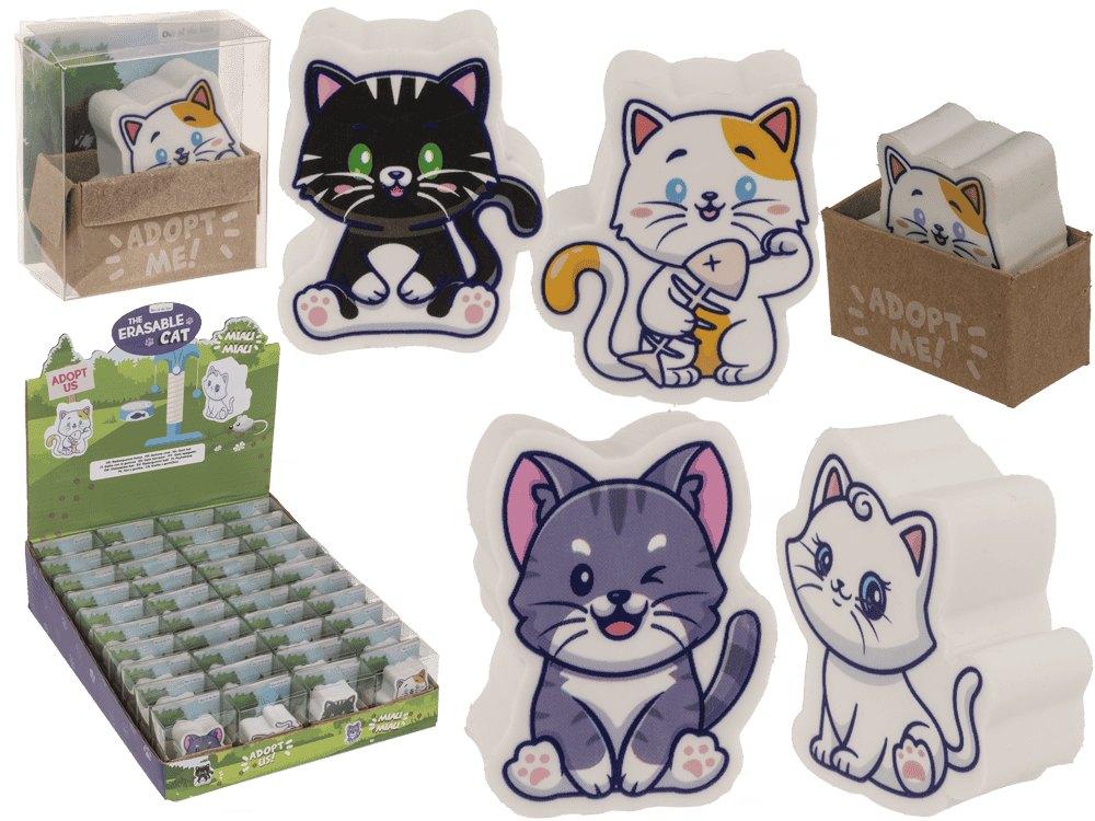 Eraser, Cat, approx. 4,2 x 2,3 cm,