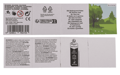 Eraser, Cat, approx. 4,2 x 2,3 cm,