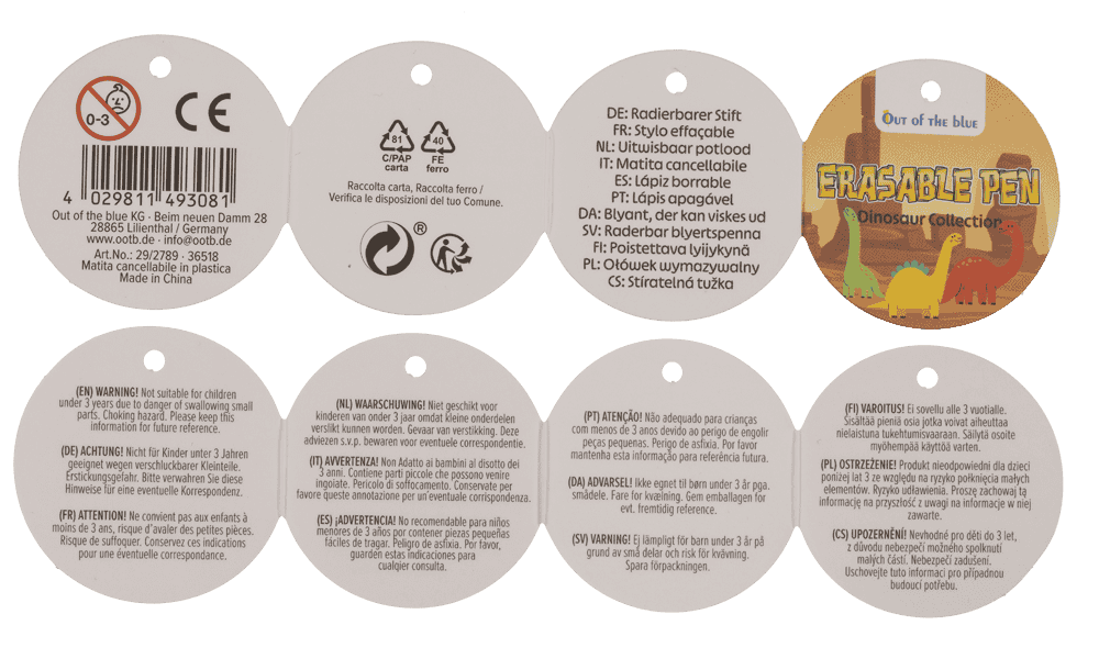 Erasable Pen, Dinosaur  Collection,