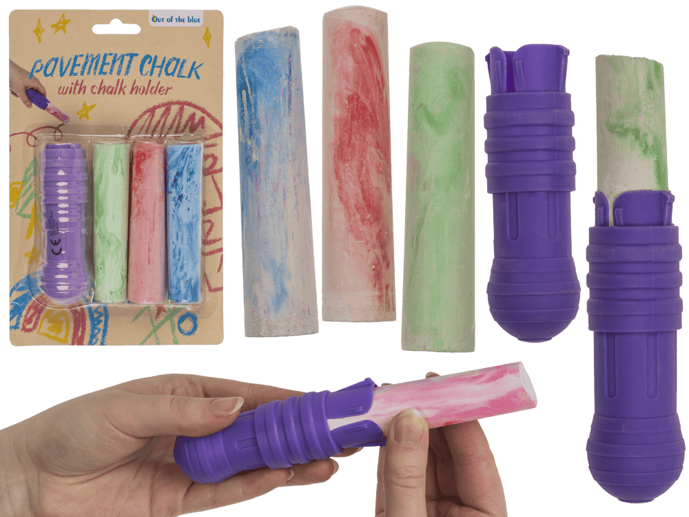 Pavement chalk, marble colours,