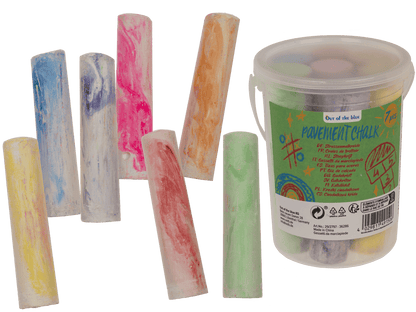 Pavement chalk, marble colours,