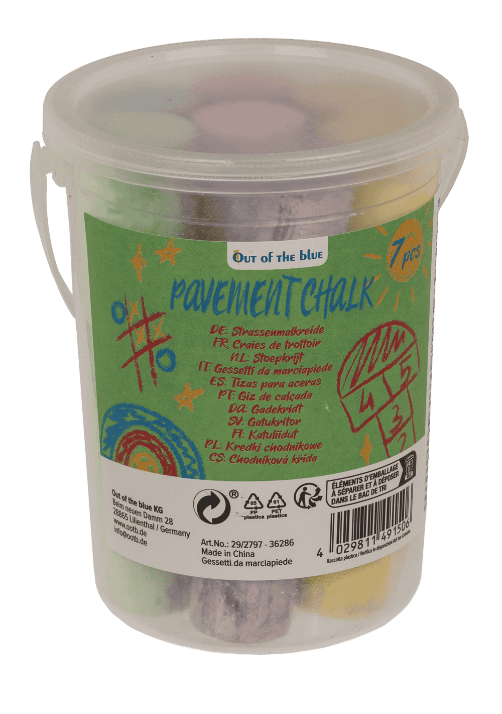 Pavement chalk, marble colours,