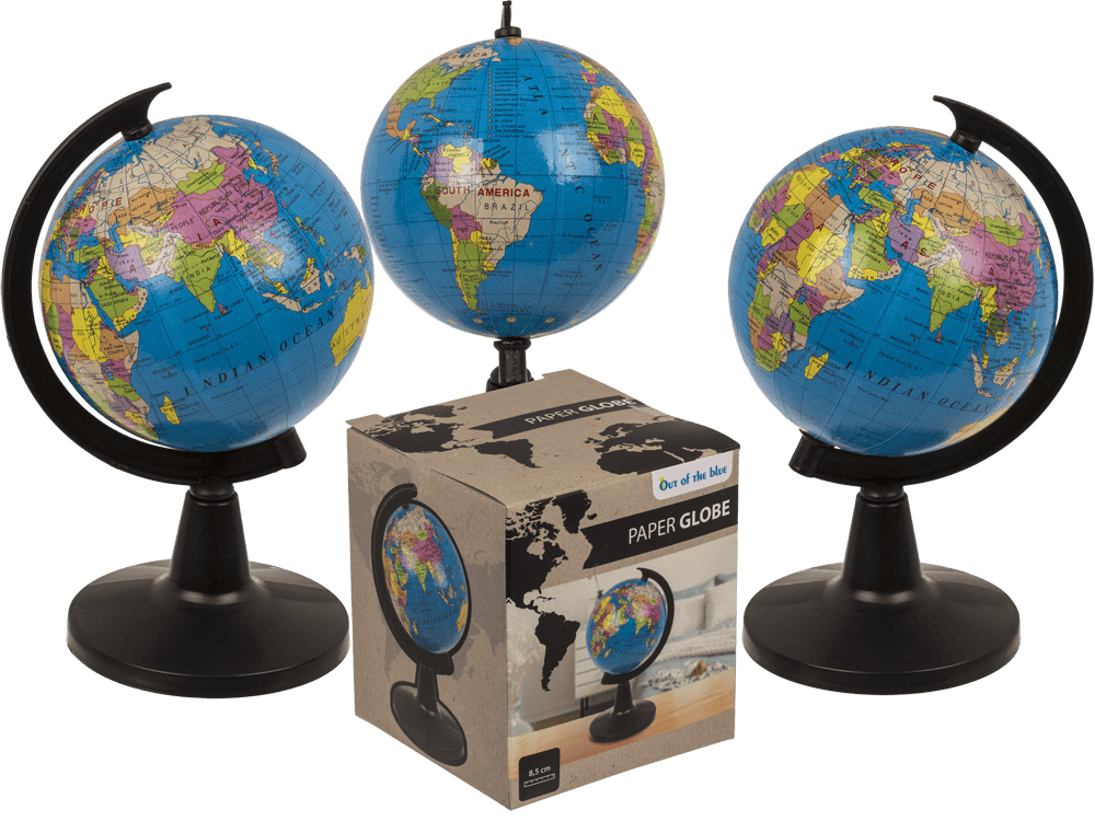 Globe, D: 8,5 cm, made of paper,