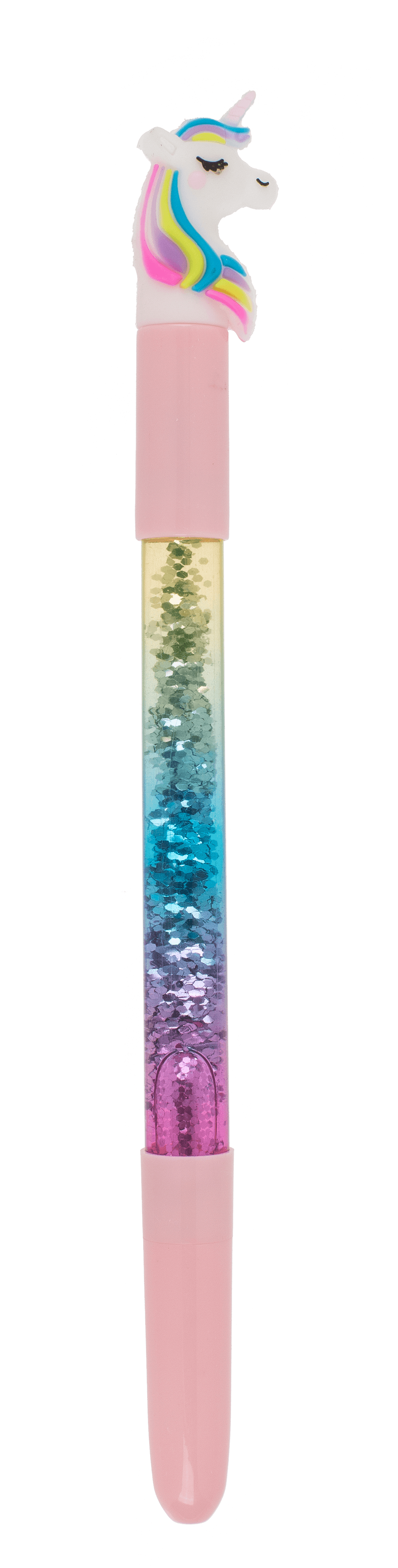 Pen with glitter & colourchanging light,