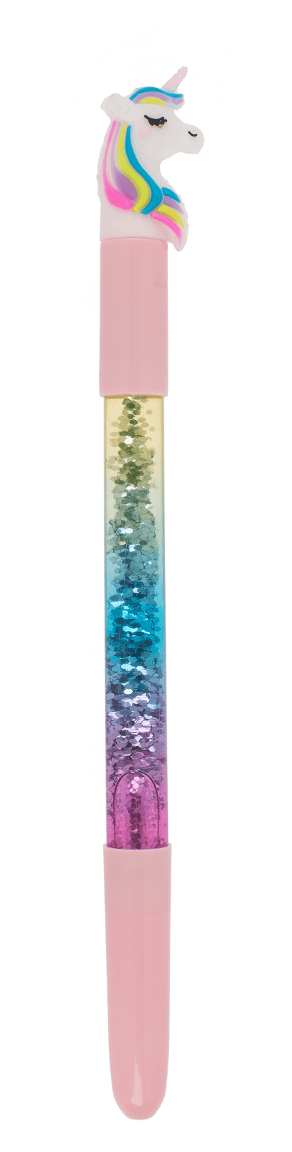 Pen with glitter & colourchanging light,