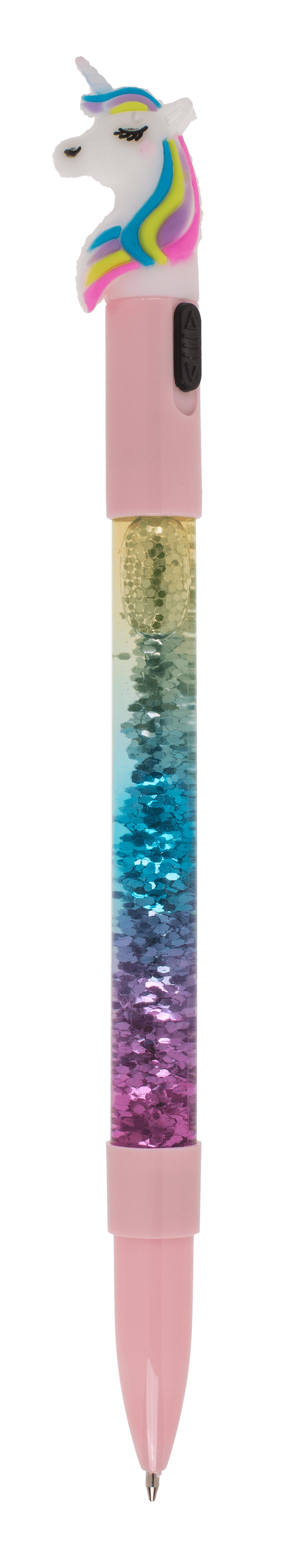 Pen with glitter & colourchanging light,