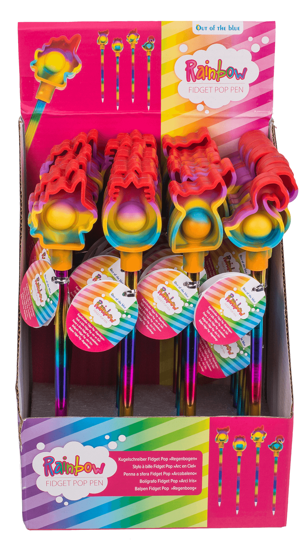 Pen, Rainbow Fidget Pop Toy,