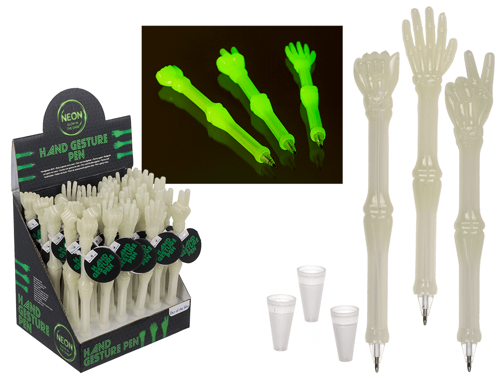 Pen, Hand Gestures, Glow in the dark,