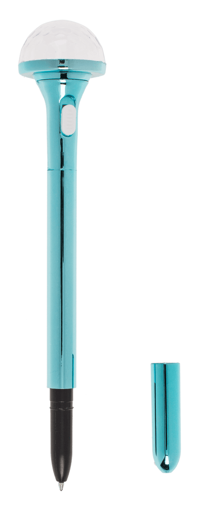 Pen, Disco ball, with LED (incl. batteries)