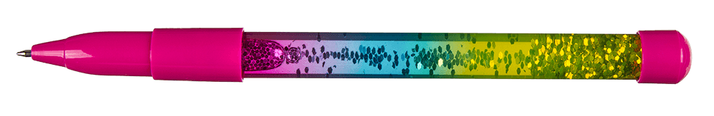 Plastic pen, Liquid Glitter,