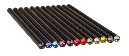Black pencil with Swarovski stone,