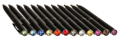 Black pen with Swarovski stone,