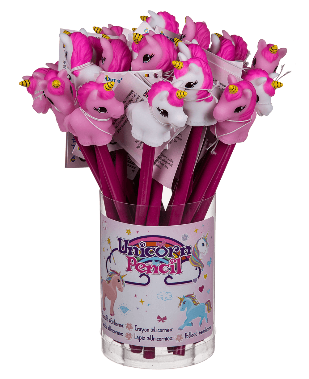 Pencil with topper, Unicorn,