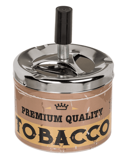 Metal push down ashtray, Tobacco,