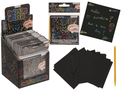 Scratch Sheet, Colourful, ca. 8, 5 x 8, 5 cm,