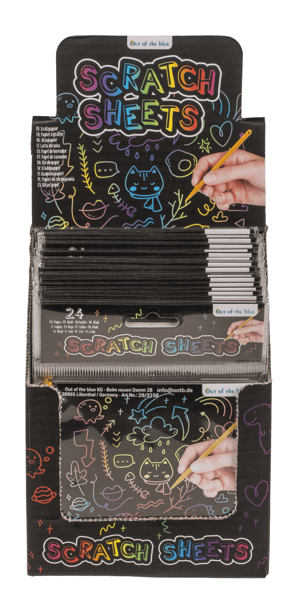 Scratch Sheet, Colourful, ca. 8, 5 x 8, 5 cm,