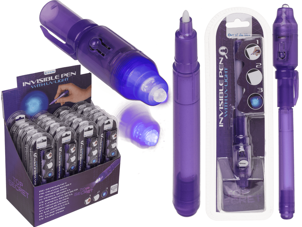 Secret Message Pen with invisible ink & UV-light,