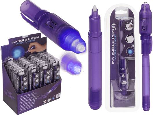 Secret Message Pen with invisible ink & UV-light,