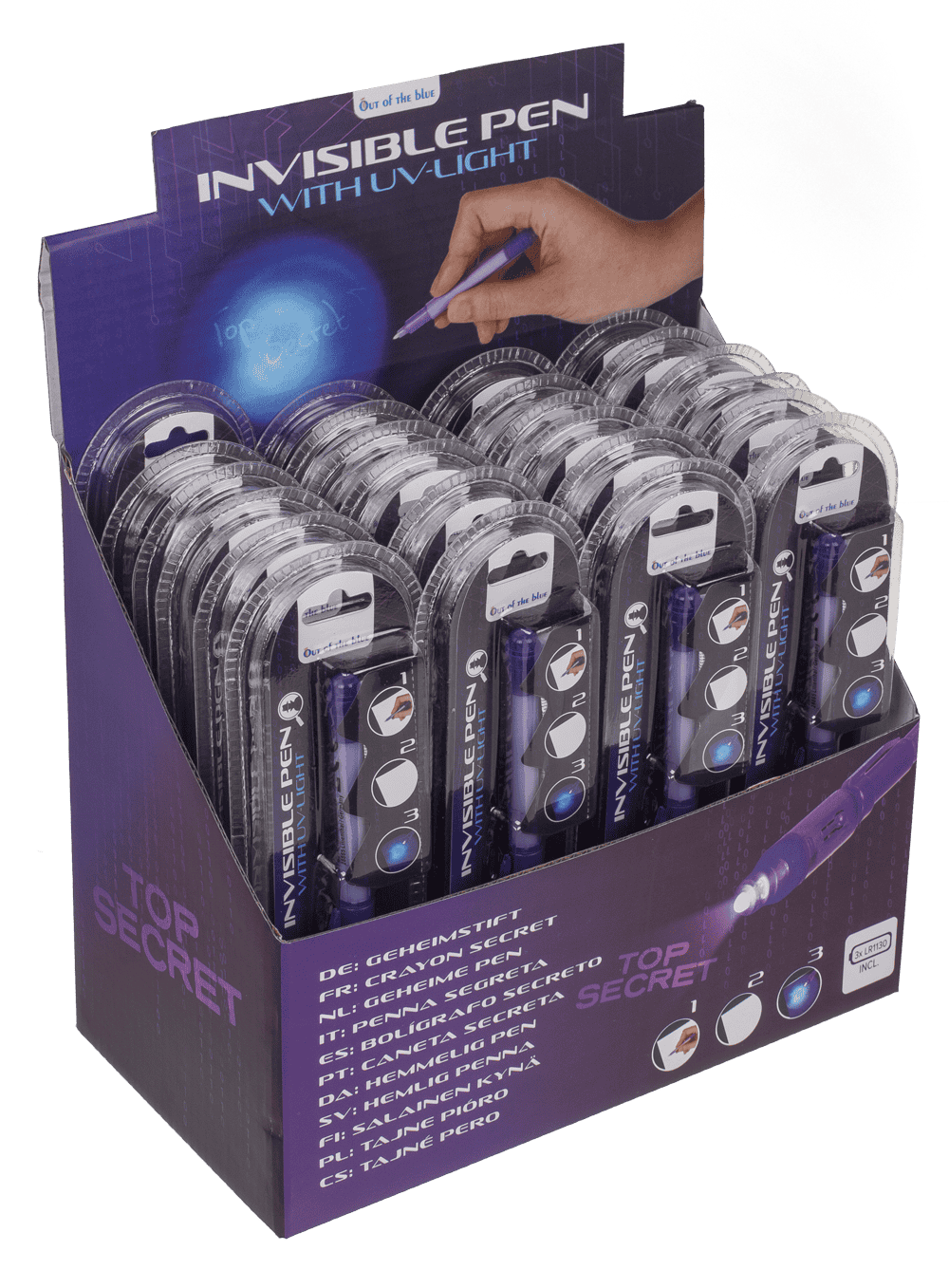 Secret Message Pen with invisible ink & UV-light,