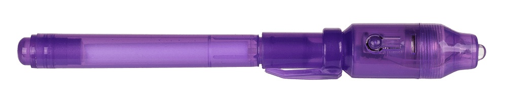 Secret Message Pen with invisible ink & UV-light,