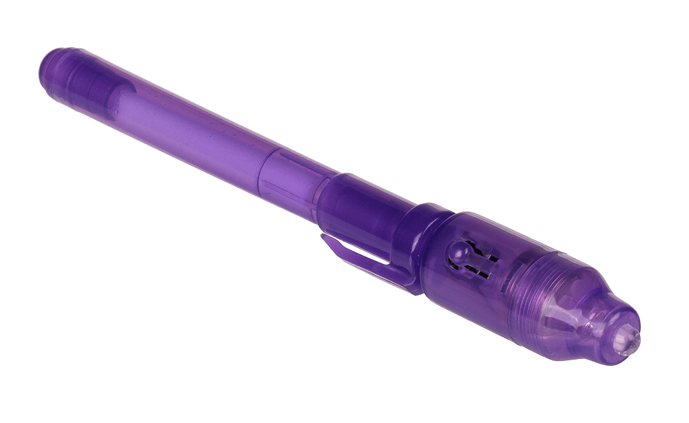 Secret Message Pen with invisible ink & UV-light,