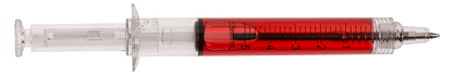 Syringe Pen with red liquid,