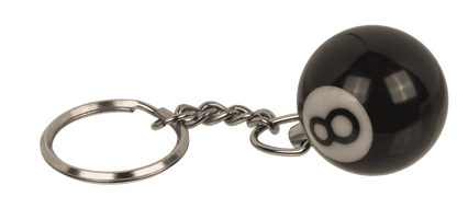 Metal key chain, Pool Ball Black 8,