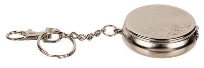 Metal pocket ashtray with key ring & carabiner