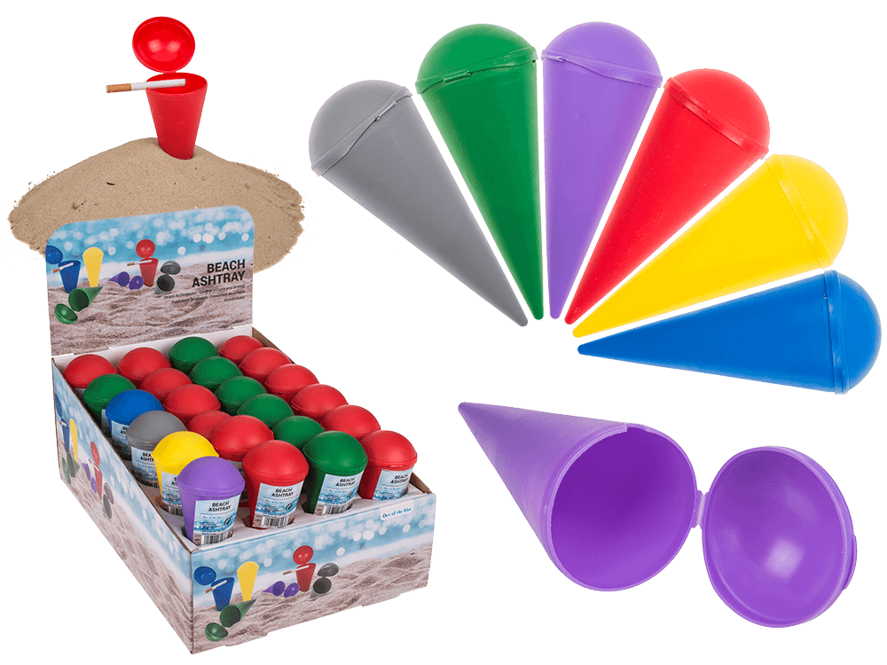 Portable beach ashtray, ca 15 cm,