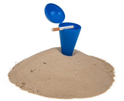 Portable beach ashtray, ca 15 cm,