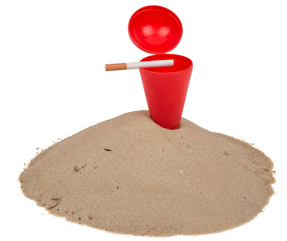 Portable beach ashtray, ca 15 cm,