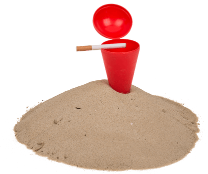 Portable beach ashtray, ca 15 cm,