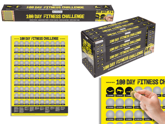 Scratch Poster,100 days of fitness,