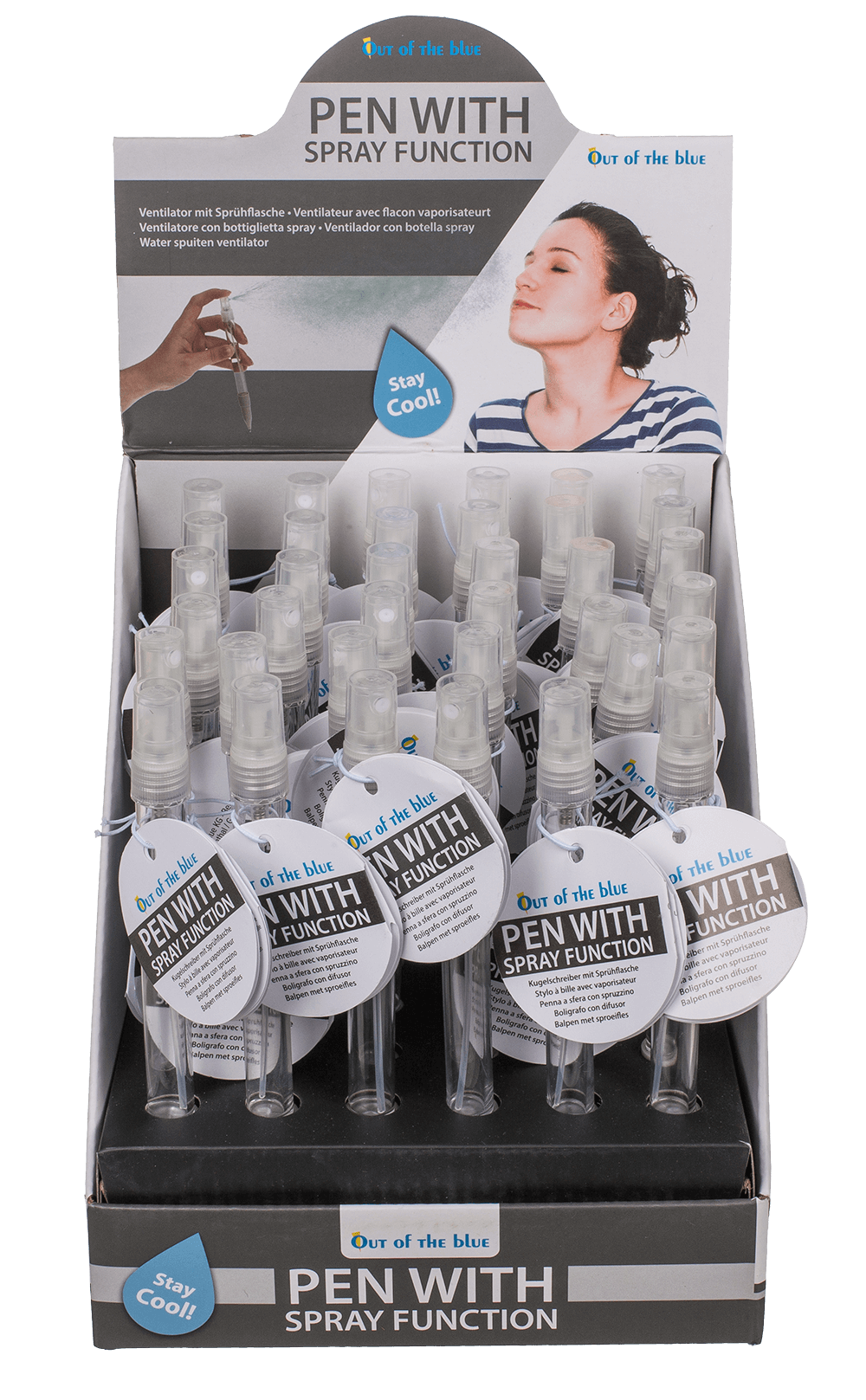 Pen with spray bottle. ca. 7 ml, ca. 18 cm,