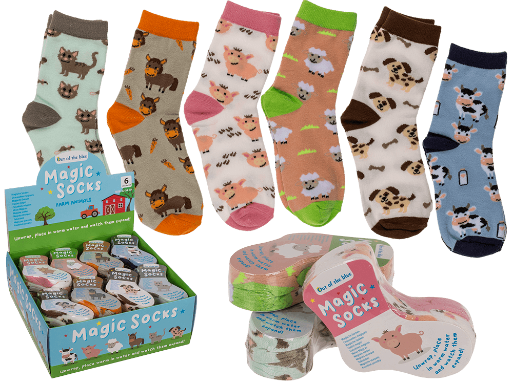 Magic kids socks, farm animals, 1 pair,
